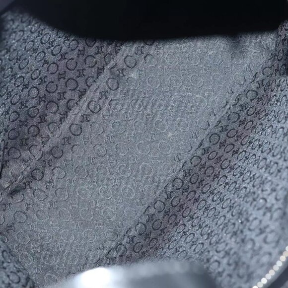 CELINE Macadam Canvas Shoulder Bag Vinyl Black - Picture 14 of 16